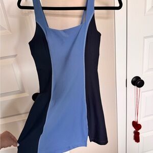 Abercrombie & Fitch YPB Blue Asymmetrical Cut Out Mini Dress